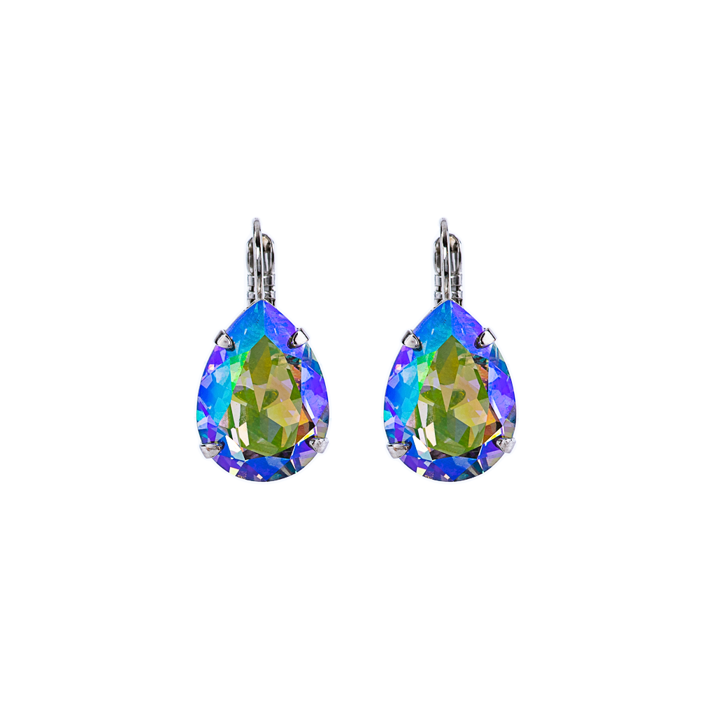 Large Pear Leverback Earrings in "Paradise Shine " *Preorder*