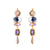 Ornate Marquise and Dangle Leverback Earrings in "Butter Pecan" *Preorder*