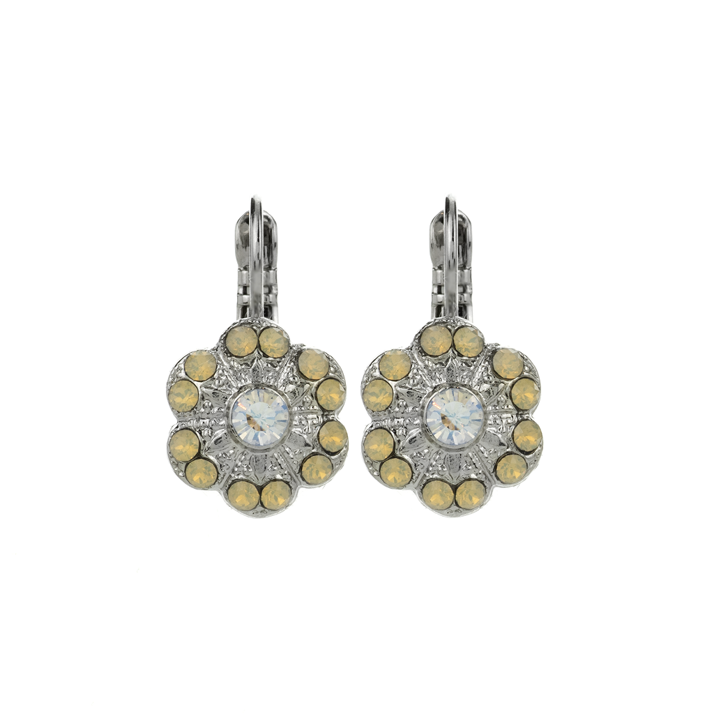 Large Flower Leverback Earrings in "Peace" *Preorder*