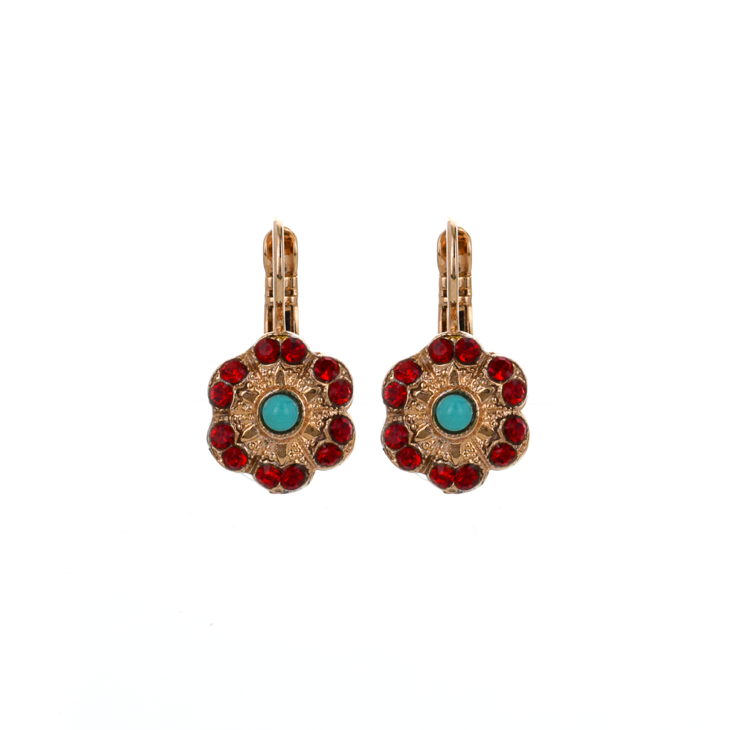 Large Flower Leverback Earrings in "Happiness" *Preorder*