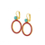 Circle Leverback Earrings in "Happiness-Turquoise" *Custom*