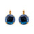 Extra Luxurious Single Stone Leverback Earring in "Denim Blue" *Preorder*