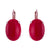 Oval Leverback Earrings in "Red Coral" *Custom*