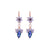 Ornate Marquise & Flower Dangle Earrings in "Wildberry" *Preorder*