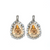 Large Halo Pear Leverback Earrings in "Peace" *Preorder*