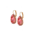 Large Halo Pear Leverback Earrings in "Love" *Preorder*