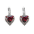 Heart Leverback Earrings in Siam *Custom*