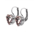 Heart Leverback Earrings in Light Amethyst  *Custom*