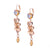 Heart and Flower Dangle Leverback Earrings in "Chai" *Preorder*