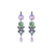 Heart and Flower Dangle Leverback Earrings in "Matcha" *Custom*