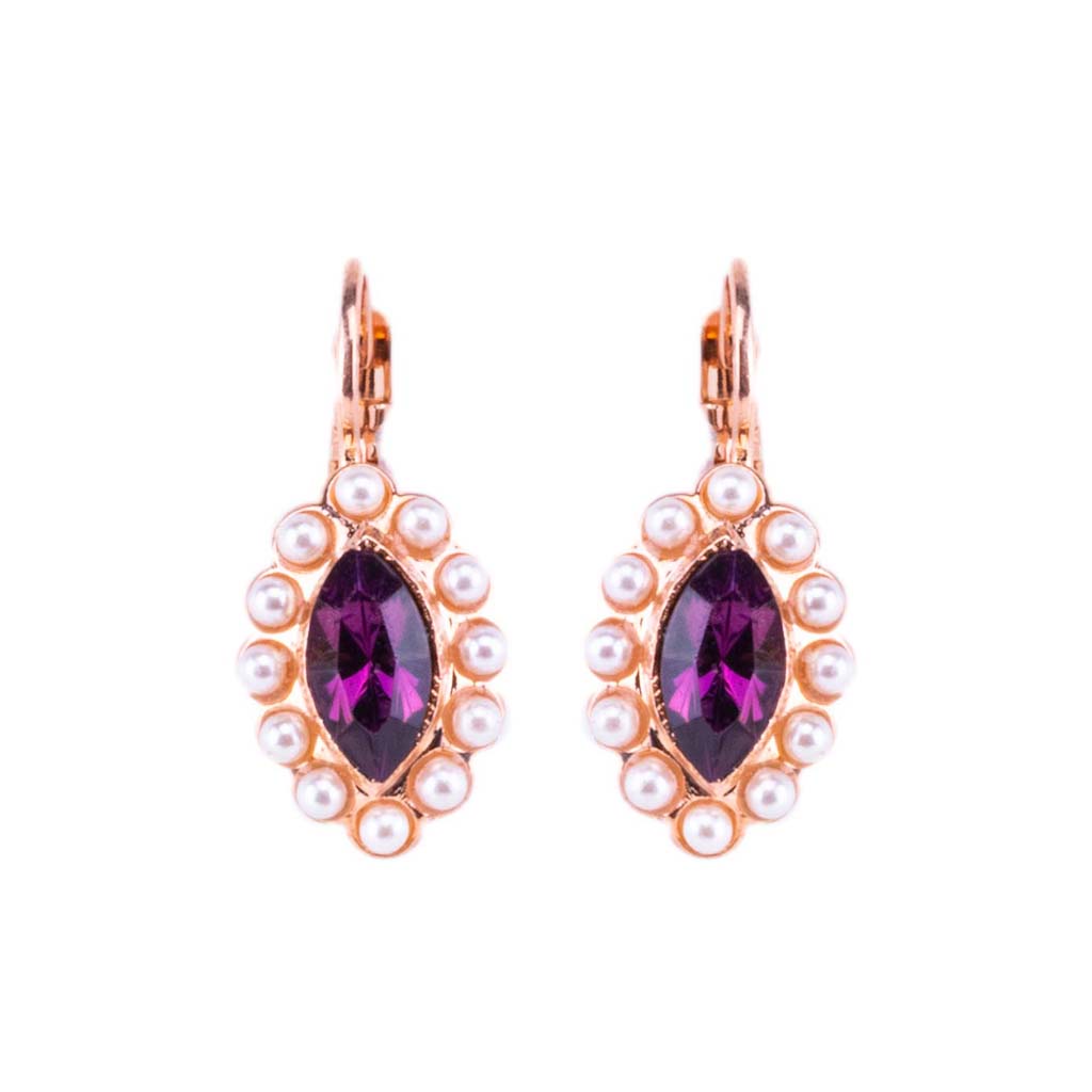 Marquise Halo Leverback Earrings in "Enchanted" *Preorder*