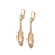 Open Oval Leverback Earrings with Dangle Briolette in "Peace" *Preorder*