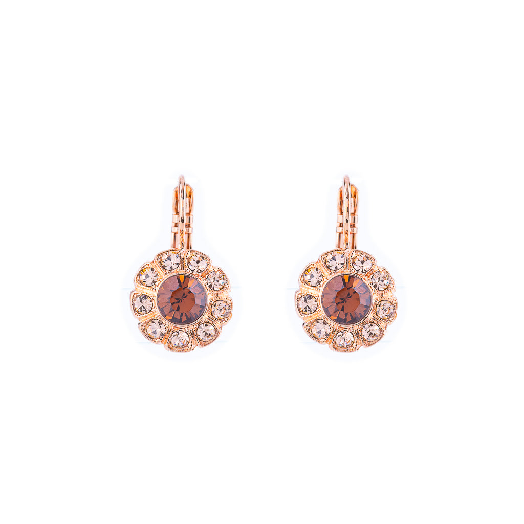 Large Daisy Leverback Earrings in "Chai" *Preorder*