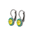 Medium Rosette Leverback Earrings in "Poppy" *Custom*