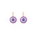 Pavé Leverback Earrings in "Wildberry" *Preorder*