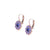 Large Rosette Leverback Earrings in "Wildberry" *Preorder*