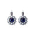 Large Rosette Leverback Earrings in "Blue Moon" *Custom*