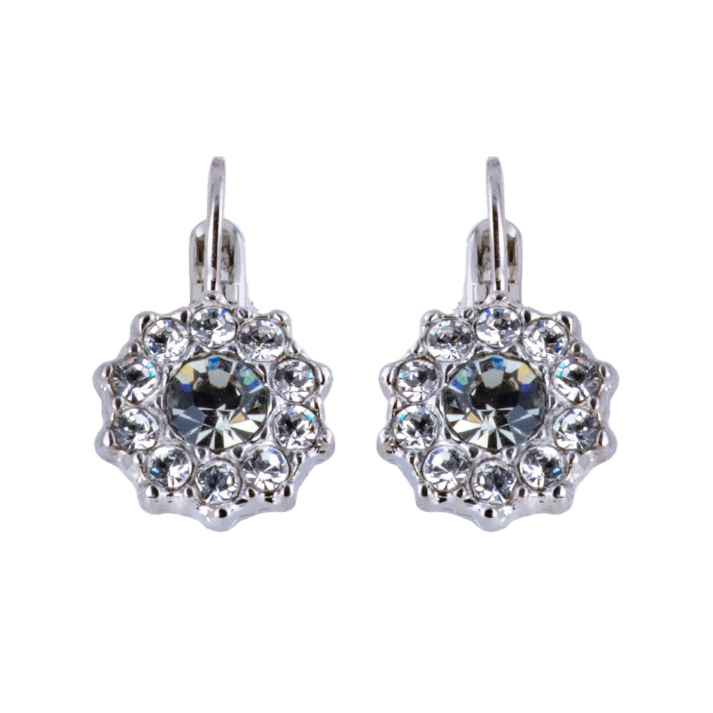 Large Rosette Leverback Earrings in "Ice Queen" *Preorder*