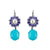 Large Rosette with Oval Dangle Leverback Earrings in "Mint Chip" *Preorder*