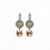 Pavé and Round Leverback Earrings in "Meadow Brown" *Preorder*
