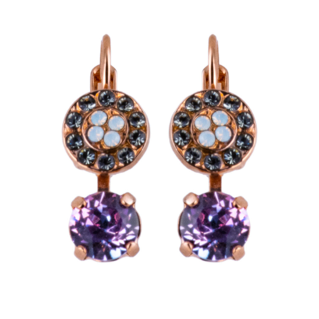Pavé and Round Leverback Earrings in "Ice Queen" *Preorder*