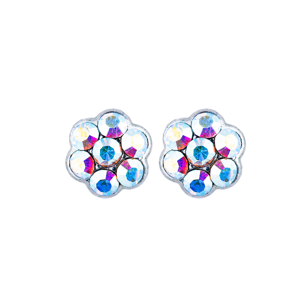 Petite Flower Post Earrings *Choose Your Color* - Rhodium