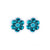 Petite Flower Post Earrings *Choose Your Color* - Rhodium