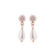Petite Flower Post Earrings with Briolette in "Earl Grey" *Preorder*