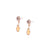 Petite Flower Post Earrings with Briolette in "Chai" *Preorder*