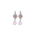Petite Flower Dangle Leverback Earrings "Love" *Preorder*