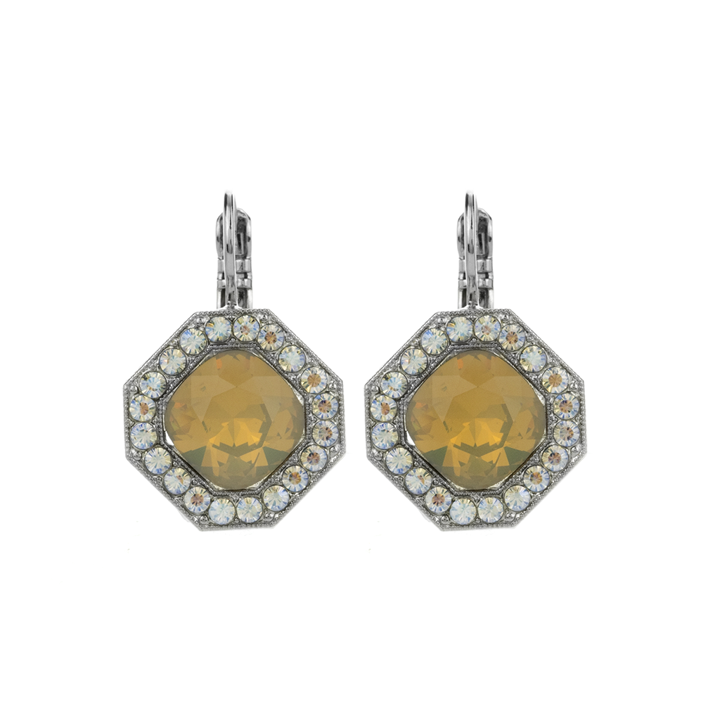 Octagon Cluster Leverback Earrings in "Peace" *Preorder*