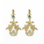 Pear and Encrusted Leverback Earrings in "Crystal Moonlight" *Preorder*