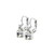 Medium Double Stone Leverback Earrings in "On a Clear Day" - Rhodium