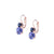 Medium Double Stone Leverback Earrings in "Wildberry" *Preorder*