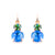 Medium Double Stone Leverback Earrings in "Rainbow Sherbet" *Custom*