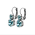 Medium Double Stone Leverback Earrings in "Aquamarine" *Custom*