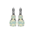 Medium Double Stone Earrings in White Opal *Custom*