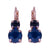 Medium Double Stone Leverback Earrings in "Royal Blue" *Preorder*