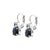 Medium Double Stone Leverback Earrings in "Checkmate" *Preorder*
