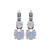 Medium Double Stone Leverback Earrings in "Rose Water Opal" *Preorder*