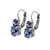 Medium Double Stone Leverback Earrings in "Tanzanite" *Custom*