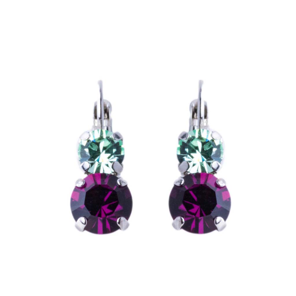 Medium Classic Two-Stone Leverback Earrings in "Enchanted" *Preorder*