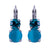 Medium Classic Two Stone Leverback Earrings in "Addicted to Love" - Rhodium