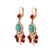 Boho Oval Leverback Earrings in "Happiness-Turquoise" *Custom*