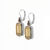 Large Emerald Cut Leverback Earring with Round Top Stones "Meadow Brown" *Preorder*