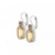Round and Emerald Cut Leverback Earrings in "Meadow Brown" *Preorder*