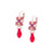 Wallflower Leverback Earrings in "Hibiscus" *Preorder*