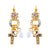 Petite Cross Dangle Charm Leverback Earrings in "Ice Queen" *Preorder*