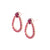 Horseshoe Post Earrings in "Hibiscus" *Custom*