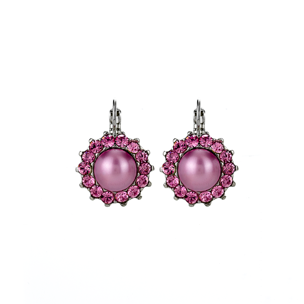 Extra Luxurious Rosette Leverback Earrings in "Love" *Preorder*
